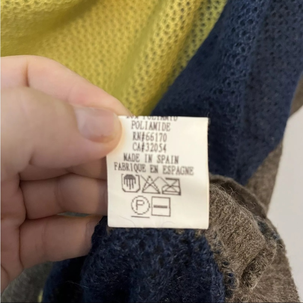 Anthropologie Raasta Colorblock Batwing Mohair Alpaca Blend Sweater Size Large - Picture 4 of 6